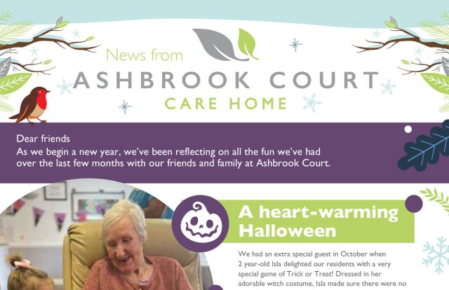 Winter newsletter from Ashbrook Court care home